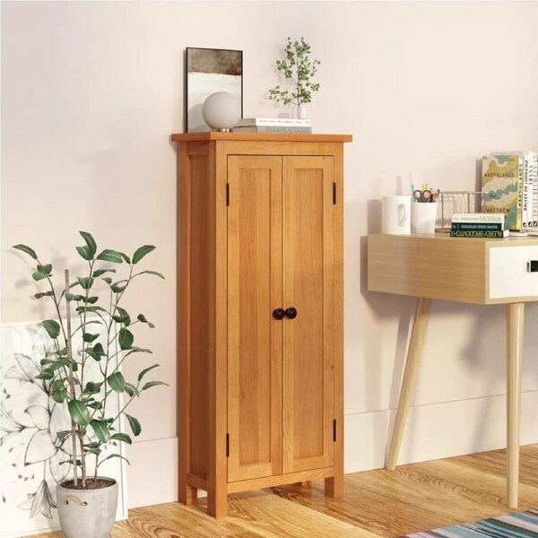 Storage Cabinet 50x22x110 cm Solid Oak Wood vidaXL