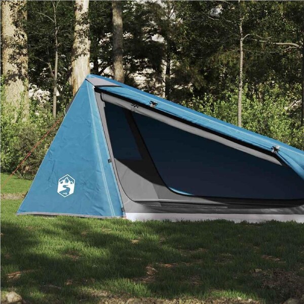 Camping Tent Tunnel 1-Person Blue Waterproof vidaXL