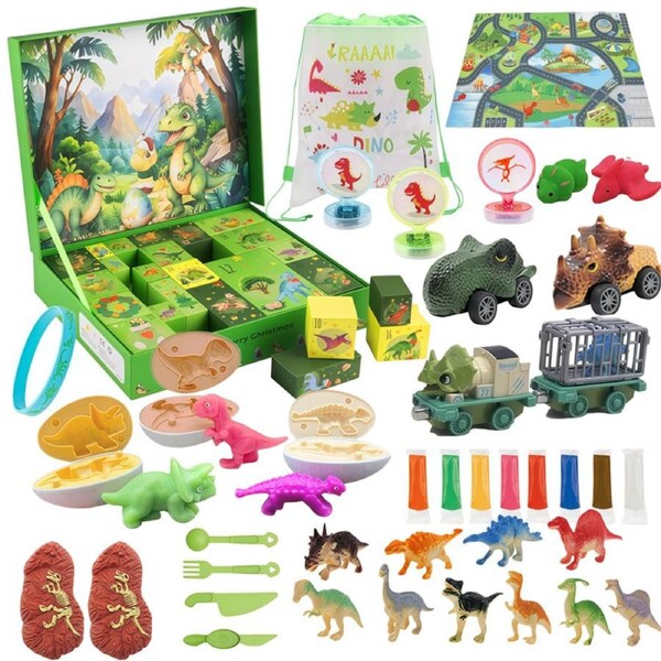 HOLALA Christmas Advent Calendar Dinosaur Blind Box for Kids