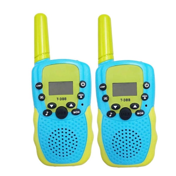 Nevenka Walkie Talkies Kid Toy 2 Pack Long Range Handheld Radio Game Gifts for Age 3+ -Blue