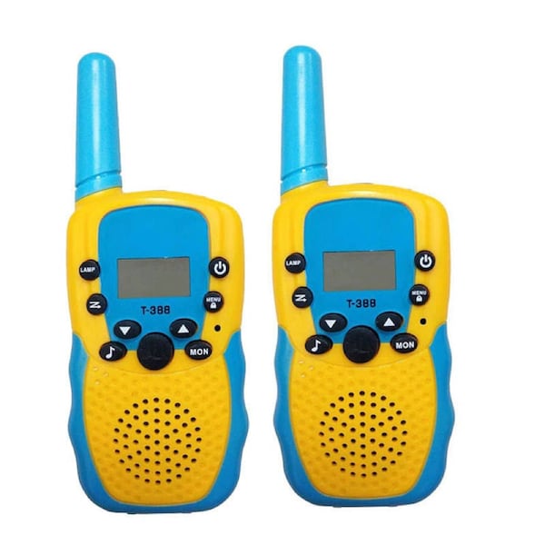 Nevenka Walkie Talkies Kid Toy 2 Pack Long Range Handheld Radio Game Gifts for Age 3+ -Yellow