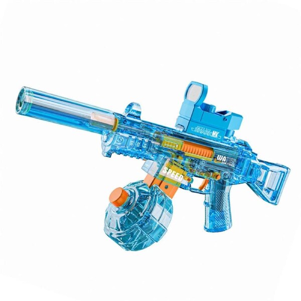 HOLALA Electric Water Gun Auto Absorption Squirt Gun with Lights-Blue