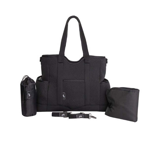 Great Expectations Lulu Neoprene Tote Nappy Bag - Changing Bag Black