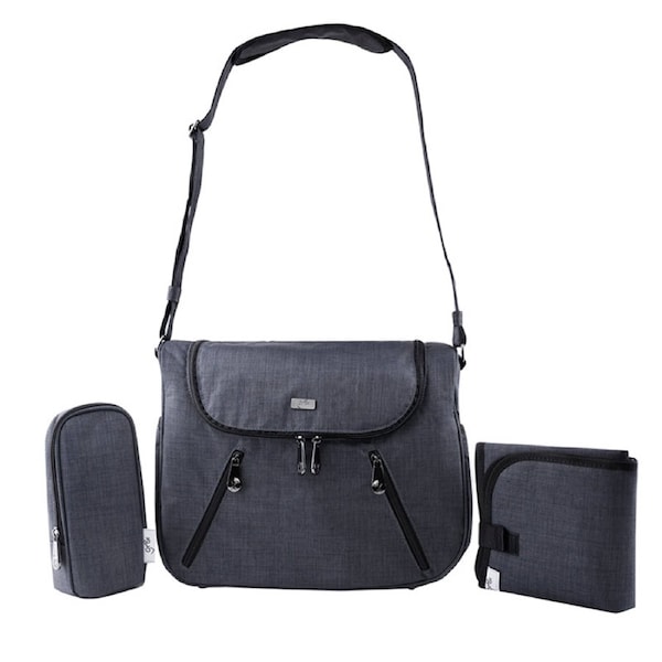 gr8x Zoe Satchel Nappy Bag Charcoal