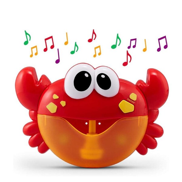 HOLALA Automatic Bubble Maker for Bathtub with Music & Suction Cup-Crab