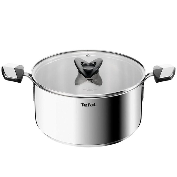 Tefal Space+ Emotion+ Induction 24cm Stainless Steel Induction Stewpot with Lid