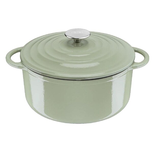 Tefal LOV Induction Cast Iron Green Lichen Stewpot 25cm/5L with Lid