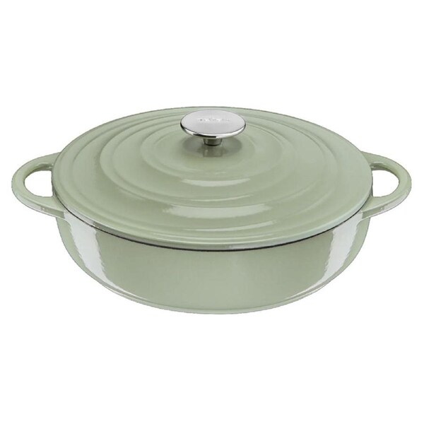 Tefal LOV Induction Cast Iron Green Lichen Shallowpot 28cm/3.8L with Lid