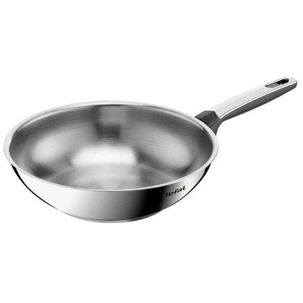 Tefal Emotion+ Induction 28cm Stainless Steel Uncoated Wok