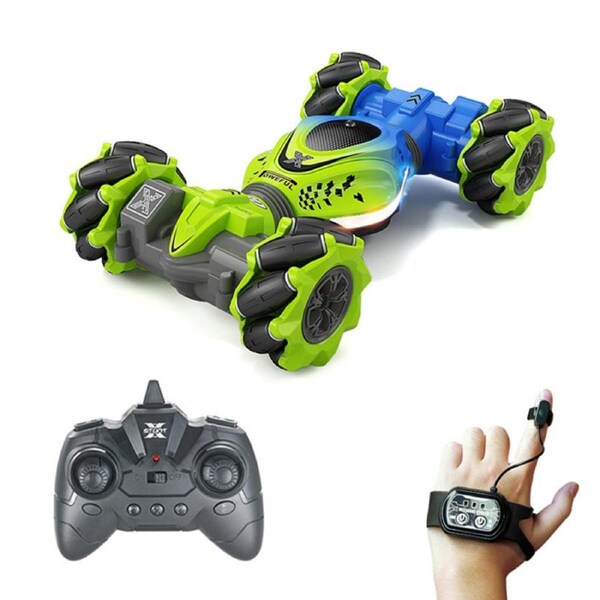 HOLALA Gesture RC Car 4WD Stunt Car Hand Controlled Drift Car-Green