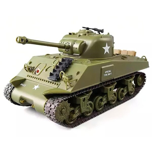 HOLALA RC Tank 1/30 Scale 2.4Ghz Infrared Toy with Sound Lights-M4