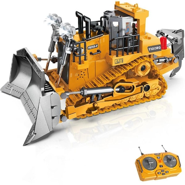 HOLALA Mini RC Construction Vehicle 2.4GHz Remote Control Toy-Bulldozer