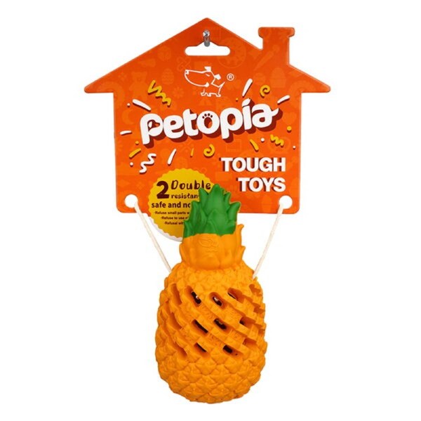 Petopia Ultra Tough Dog Toy Pawsome Pineapple 1 Pack