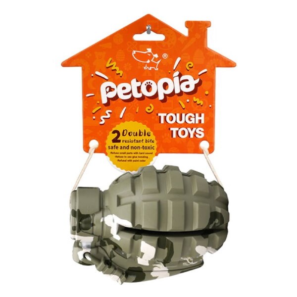 Petopia Ultra Tough Dog Toy Hand Grenade 1 Pack