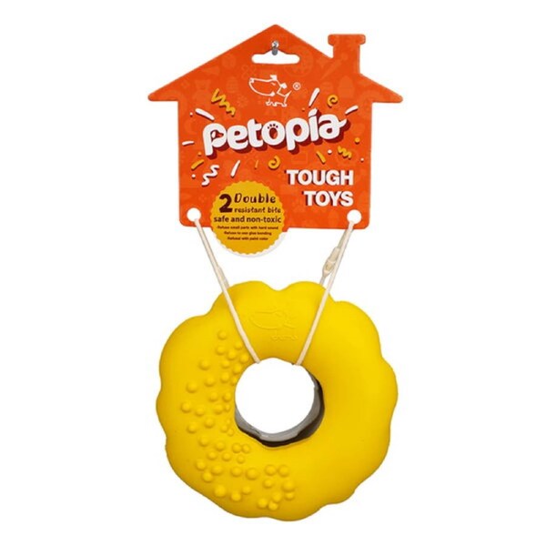 Petopia Ultra Tough Dog Toy Mochi Donut 1 Pack