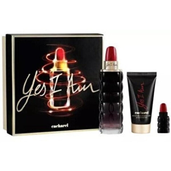 Cacharel Yes I Am 3pc Set - Eau De Toilette & Body Lotion & Mini Replica 75ml 50ml Eau De Toilette & Body Lotion / 50ml
