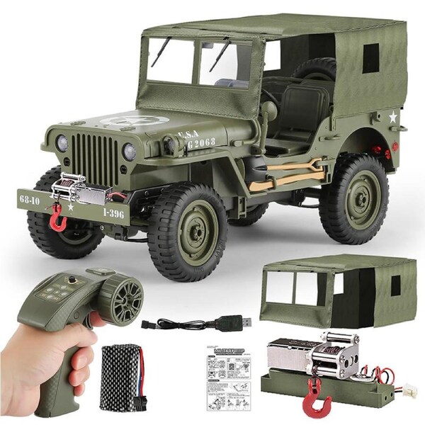 HOLALA RC Military SUV 1/10 Scale with 4WD Alloy Frame
