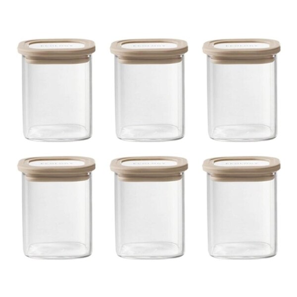 Ecology Store Set of 6 Square Spice Jars