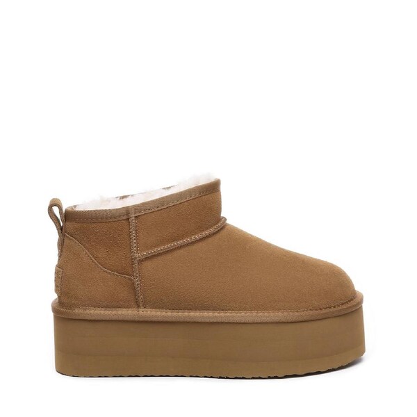 Ugg Australian Shepherd Saylor Ultra Platform - Cow Suede Upper - Women - UGG Boots Chestnut / EU 40 / AU W 9 / AU M 7