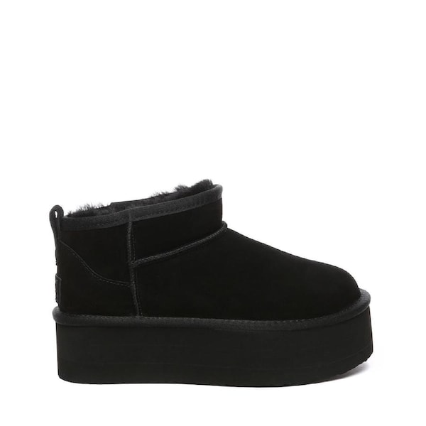 Ugg Australian Shepherd Saylor Ultra Platform - Cow Suede Upper - Women - UGG Boots Black / EU 35 / AU W 4 / AU M 2