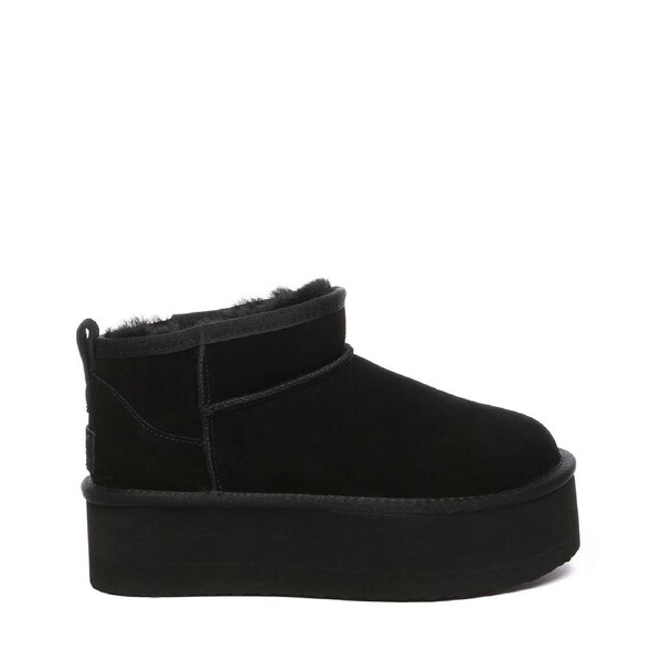 Ugg Australian Shepherd Saylor Ultra Platform - Cow Suede Upper - Women - UGG Boots Black / EU 37 / AU W 6 / AU M 4