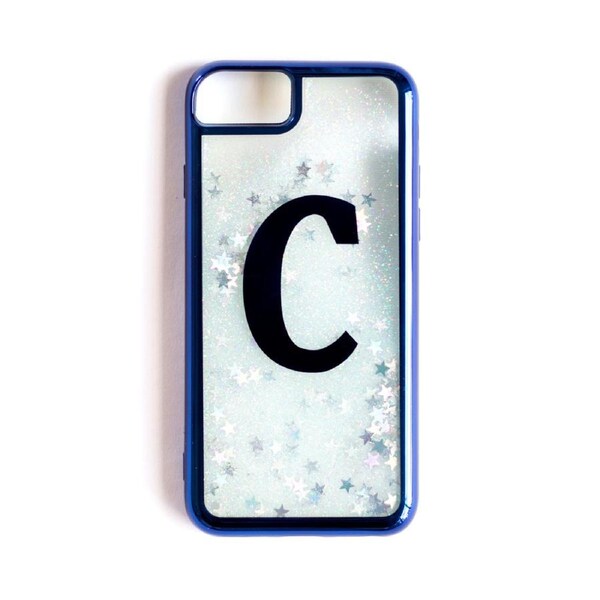 Carlton Blues AFL TYPO Iphone Shake It Glitter Case - iPhone 6/6s/7/8