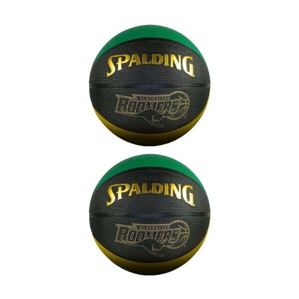 2PK Spalding Multicoloured Retro Boomers Gold Outdoor Basketball Size 7