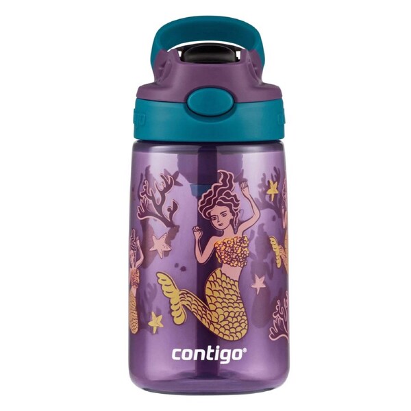 Contigo Kids Aubrey Autospout Drink Bottle 414ml Mermaids Eggplant Colour