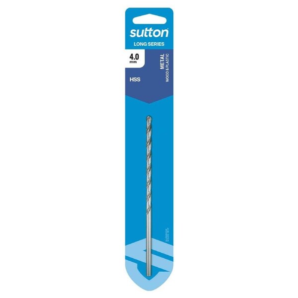 Sutton Tools Long Series Jobber Drill Bit - 4.0mm - M2 HSS - General Use