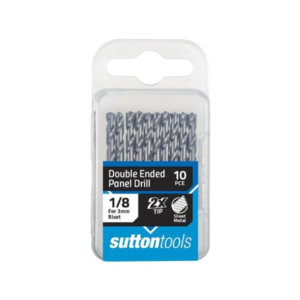 Sutton Panel Drill Bit - 1/8" - Steel - Double Ended - 10 Pack