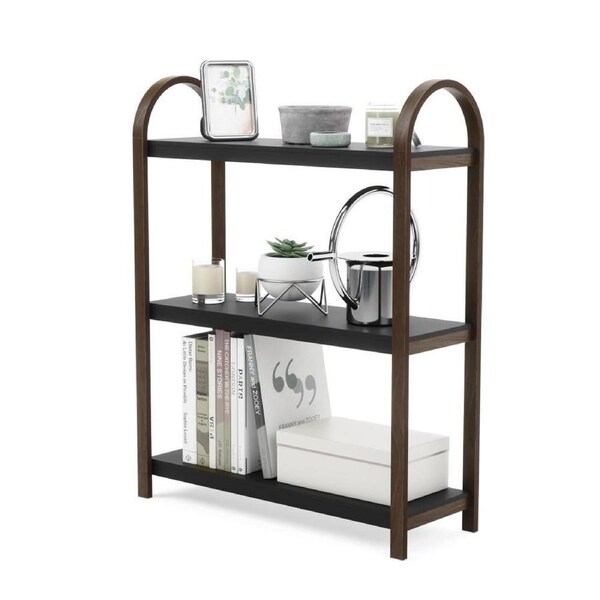 Umbra Bellwood Freestanding Shelf 3 Tier - Black/Walnut