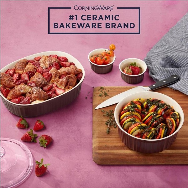 Corningware French Colours 12 Piece Bakeware Set - Cabernet