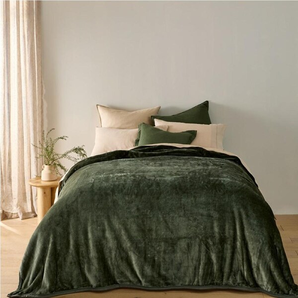 MyHouse Carmen Blanket - Moss - Single/Double