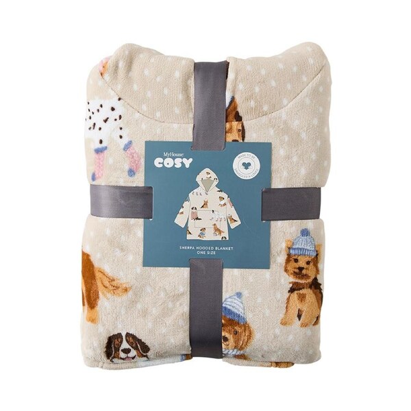 MyHouse Cosy Sherpa Hooded Blanket