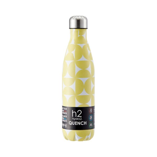 h2 hydro2 h2 Quench Bottle 750ml - Yellow Geo