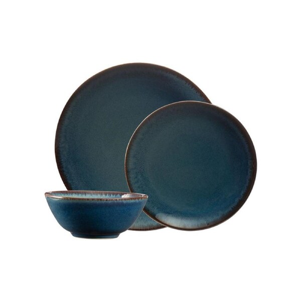 Mason Cash Reactive Glaze 12 Piece Dinner Set - Blue