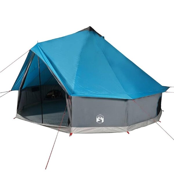 Family Tent Tipi 8-Person Blue Waterproof vidaXL