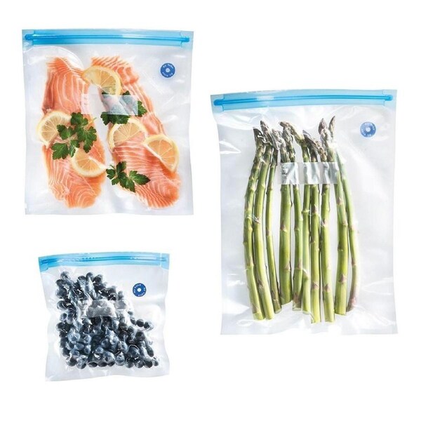 Plastic 17-Piece Vacuum Seal Bags Set 26X34cm GoFresha