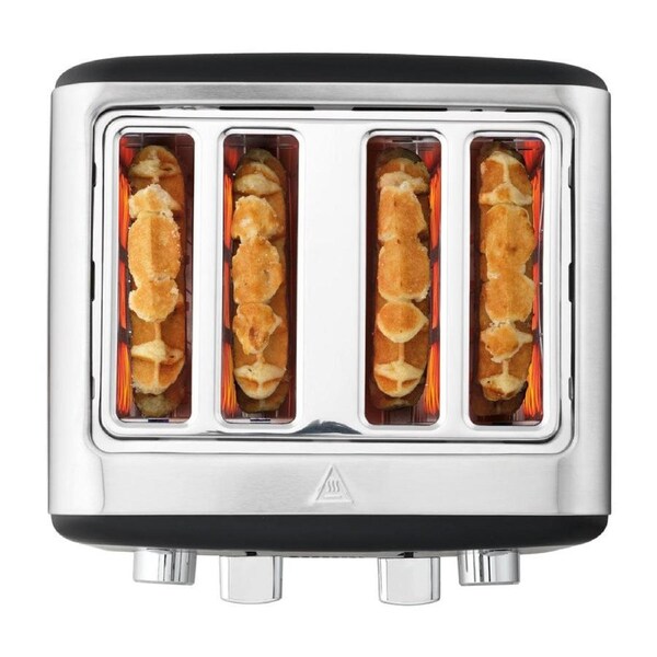 The Toasty Slice 4 Slice Toaster 28.5X29.0X19.3cm Black Baccarat