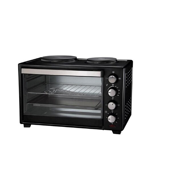 Benchtop Oven With Dual Hotplates 30L 50.5X36.3X33.1cm Maxim