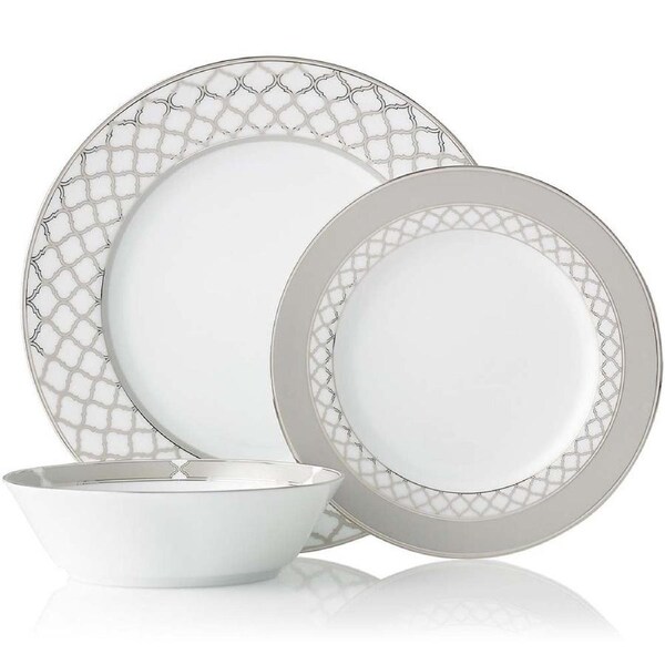 Noritake Eternal Palace 12 Piece Dinner Set - Platinum