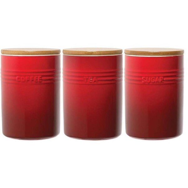 Baccarat Le Connoisseur Canister Set of 3 - Red