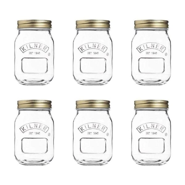 Kilner Genuine Preserve Glass Jar set of 6 500ml