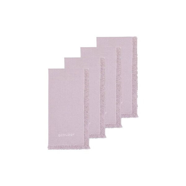 Ecology Fray Set of 4 Napkins - Lilac