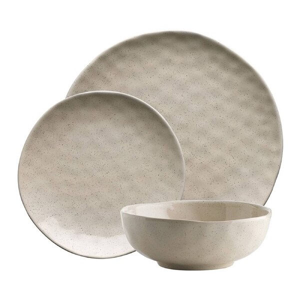 Ecology Speckle 12 Piece Dinner Set Oatmeal 27X27X3cm
