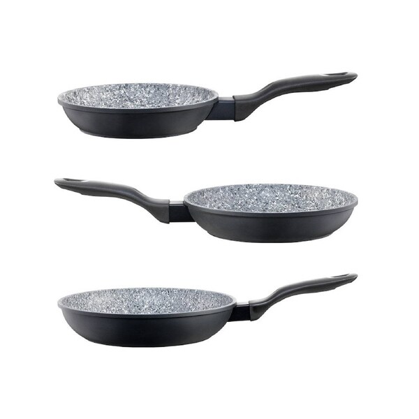 Baccarat STONEX2 Ceramic Non Stick Cast Aluminium Frypan Tri Pack , & 20cm/24cm/28cm
