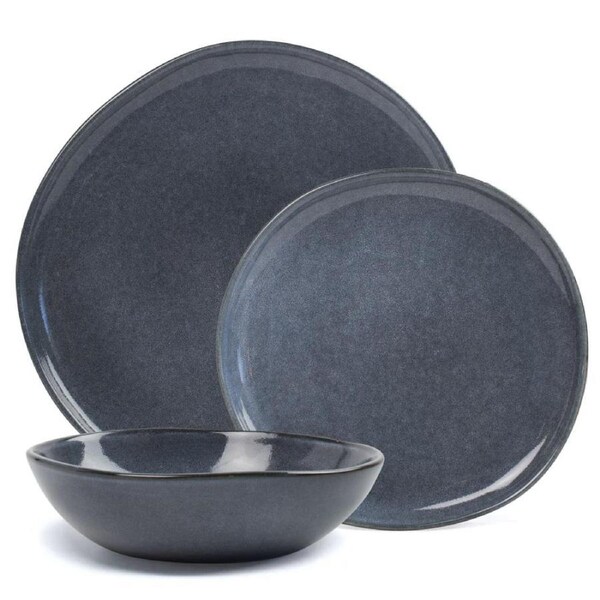 Salt & Pepper 12 Piece Series Dinner Set - Denim Blue
