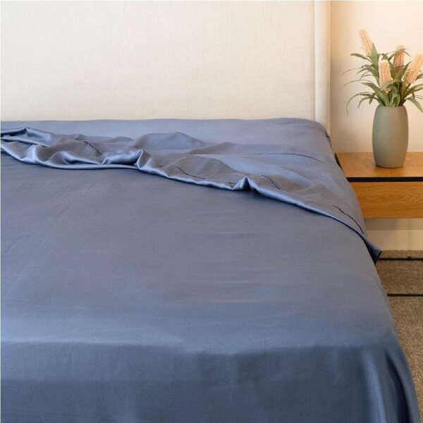 Protect-A-Bed Signature Tencel Flat Sheet - Indigo - Double