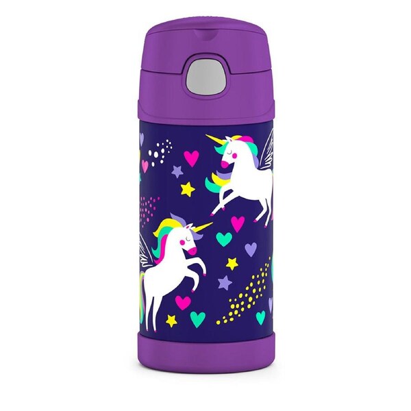 Thermos FUNtainer Vacuum Insulated Drink Bottle 355ml - Purple Unicorn