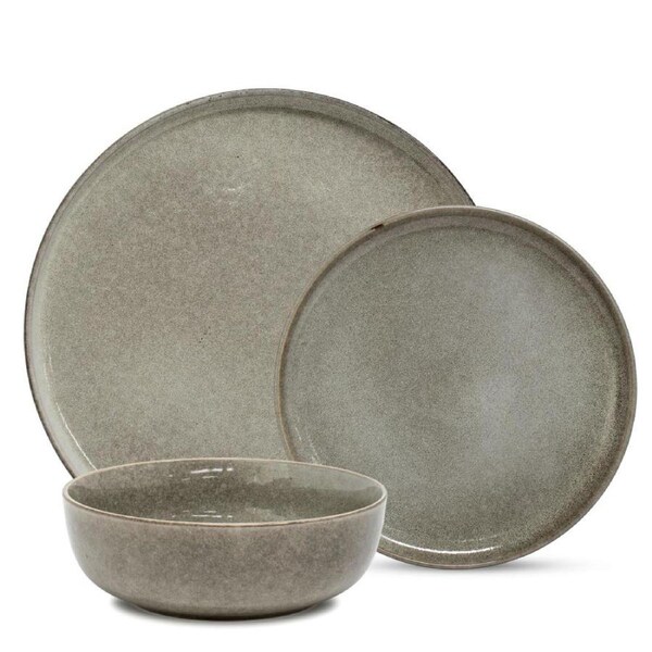 Salt & Pepper Relic 12 Piece Dinner Set - Moss